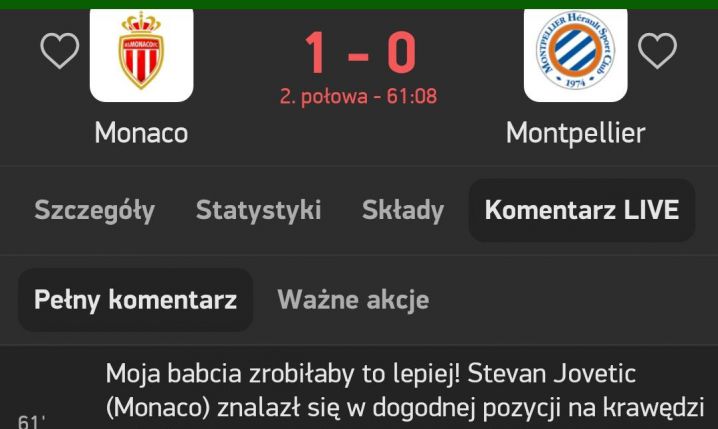 KOMENTARZ FlashScore'a dot. strzału Joveticia xD